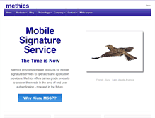 Tablet Screenshot of methics.fi